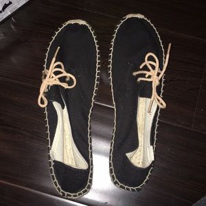 Soludos Lace Up Black size 39/7